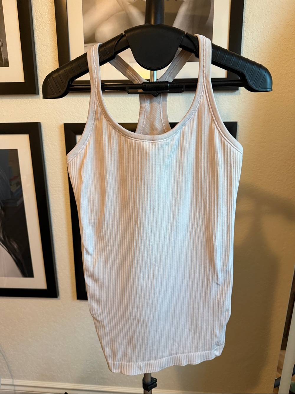 lululemon athletica Ribbed Racerback Tank — Light Cream